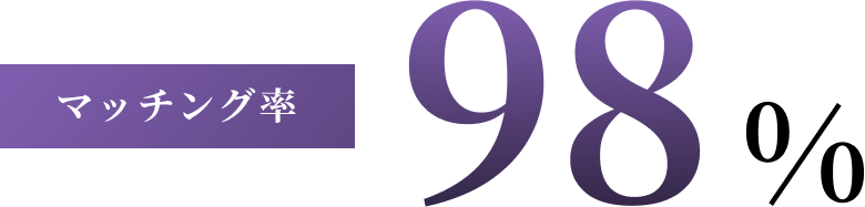 マッチング率98%